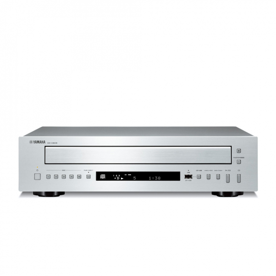 Yamaha CD-C603 CD-veksler, sølv