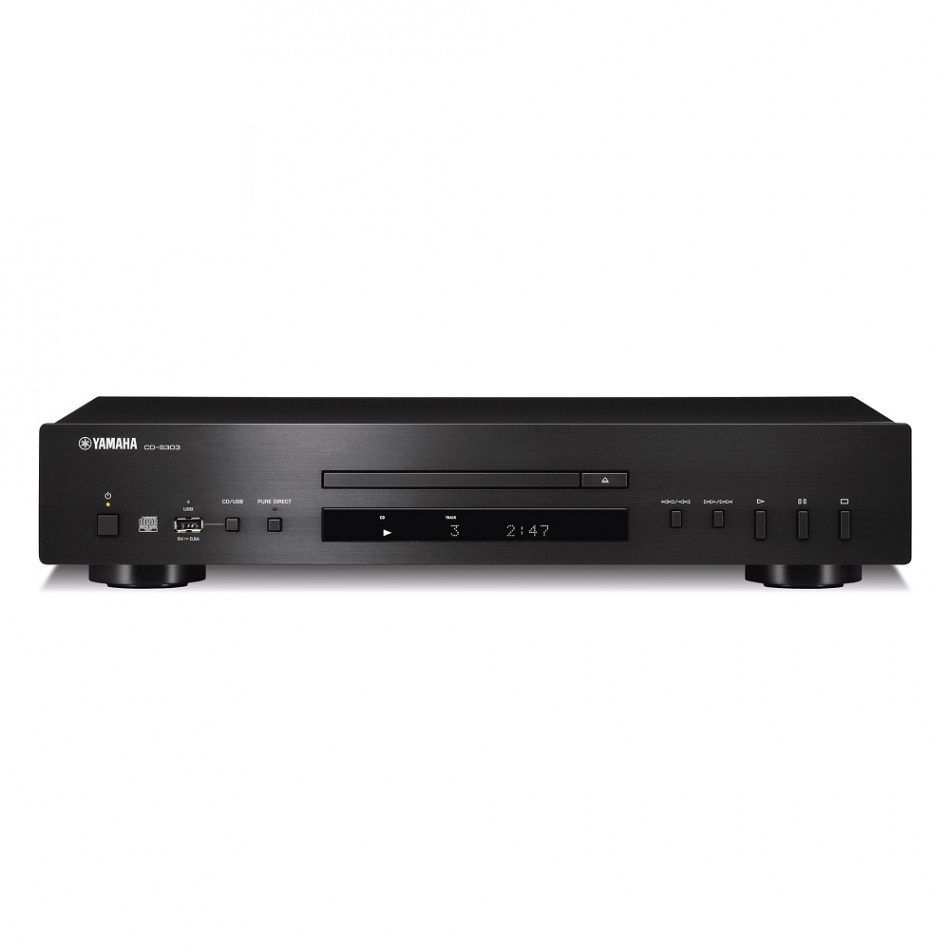 Yamaha CD-S303, CD-spiller med USB-avspilling svart