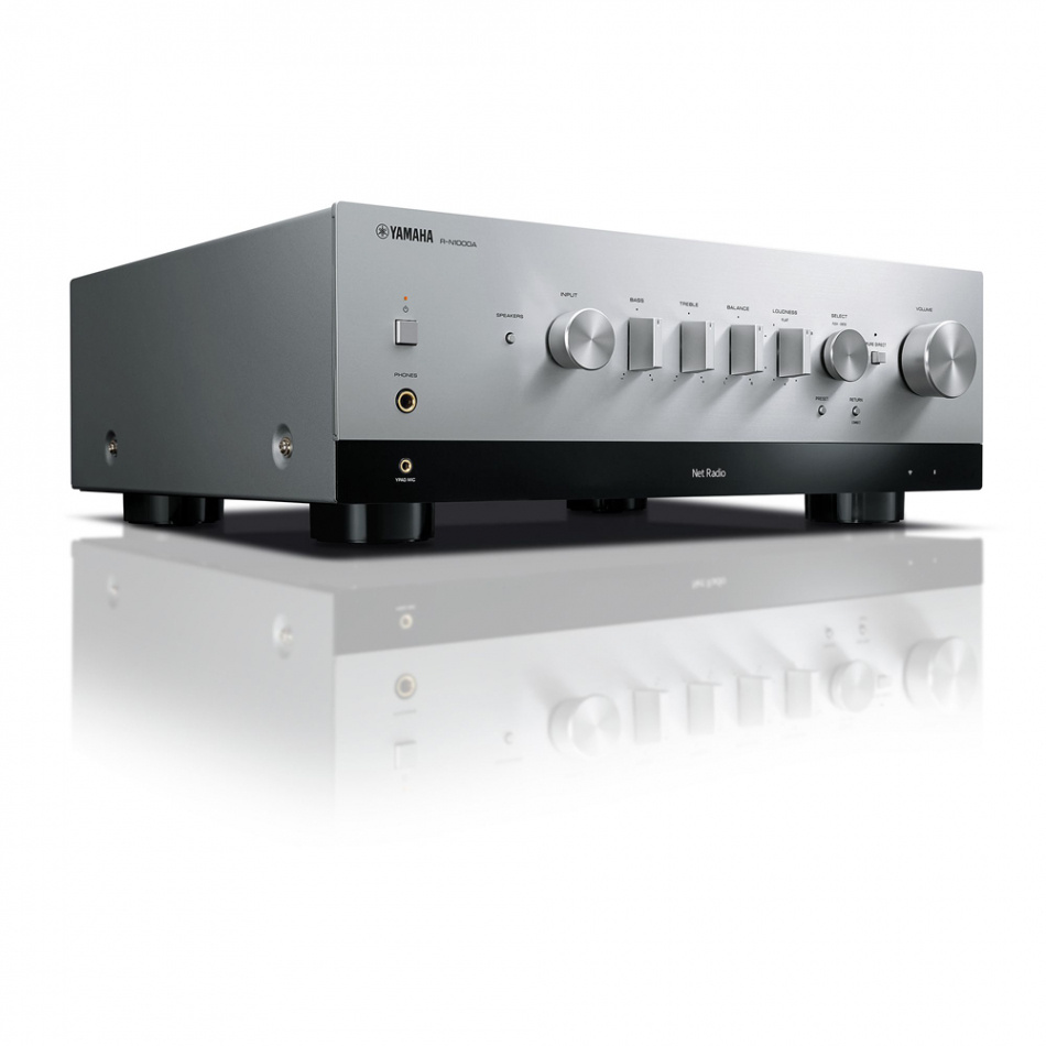 Yamaha R-N1000A streamingforsterker med MusicCast, RIAA-trinn & radio, sølv