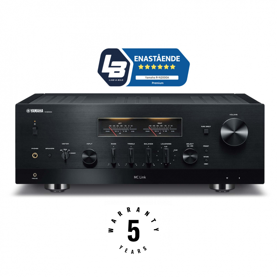 Yamaha R-N2000A streamingforsterker med HDMI ARC & måle-EQ, svart