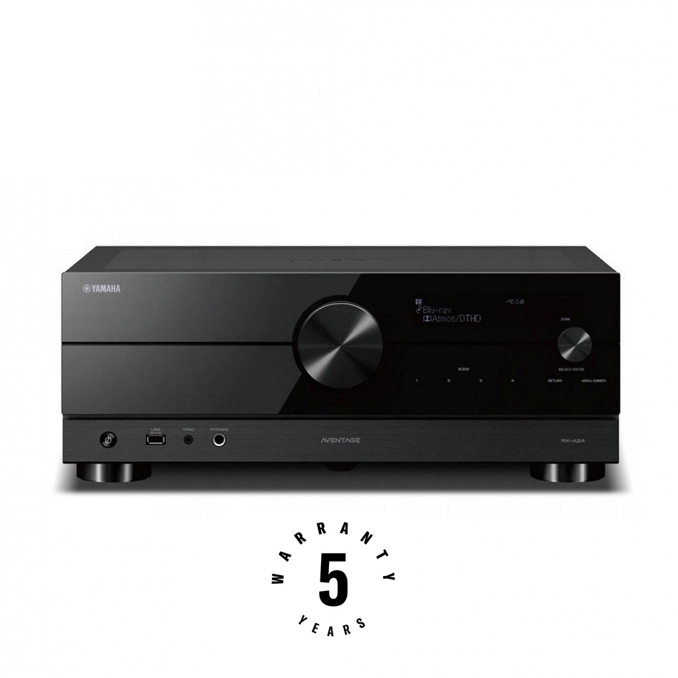 Yamaha Aventage RX-A2A hjemmekinoforsterker med MusicCast, svart