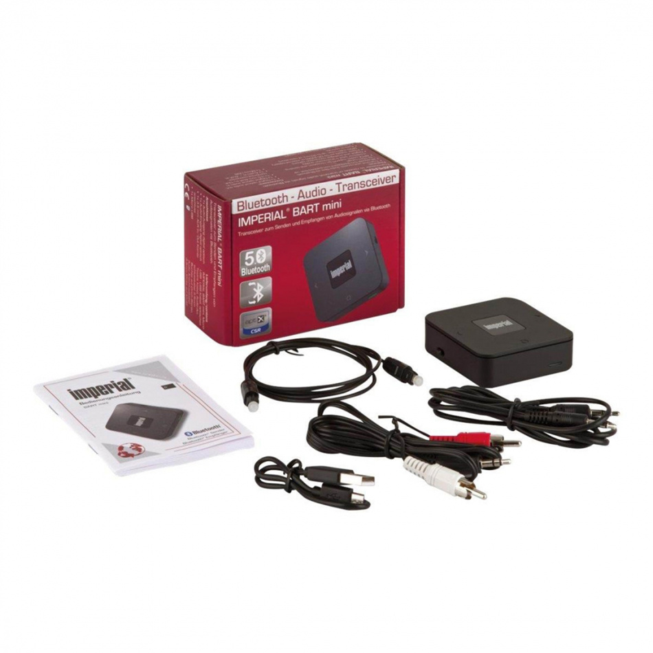 Imperial Bart Mini Bluetooth 5.0 sender/mottaker med Toslink