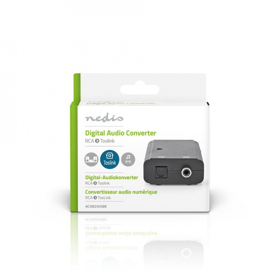 Nedis CON-2505 digital lydomformer, koaksial -> optisk