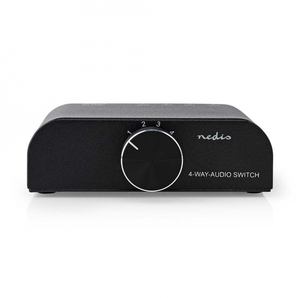 Nedis A-Switch 2424AT, 4-veis lavnivåbryter for stereokilder