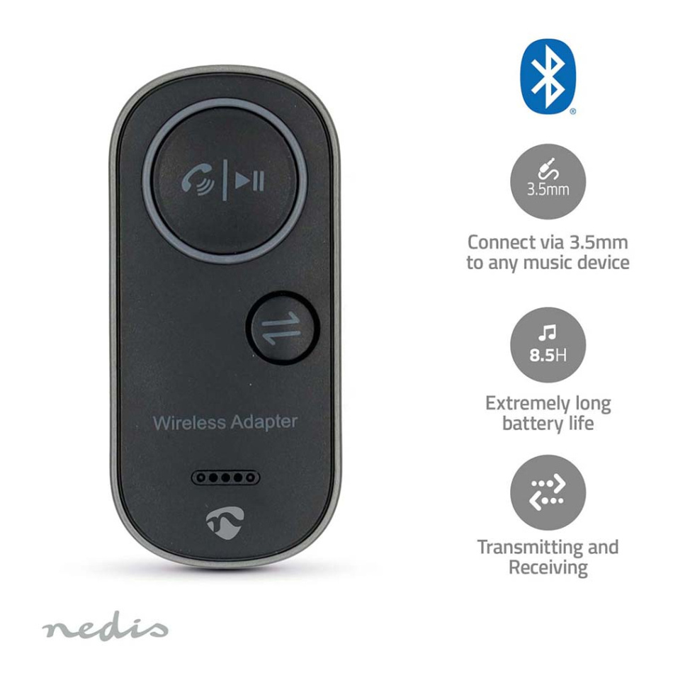 Nedis BTTC2500BK Bluetooth-sender og mottaker