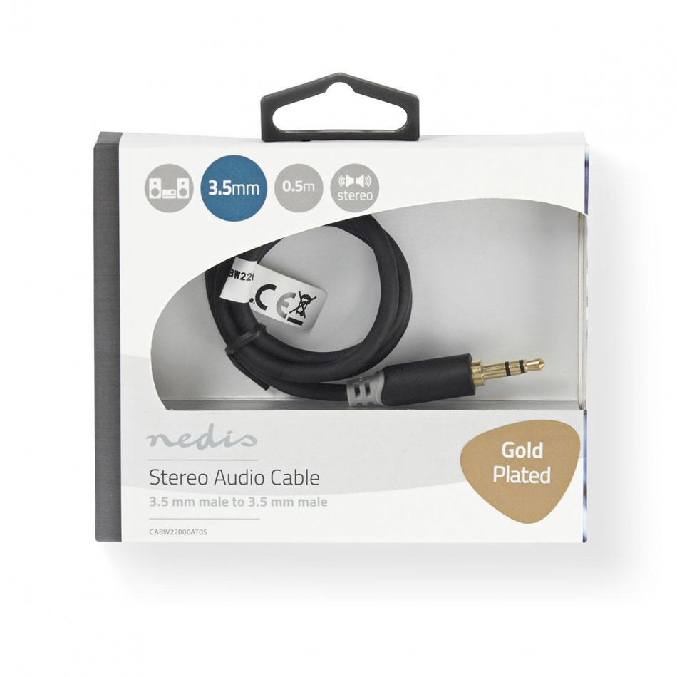 Nedis CAB-W22000, 3.5mm signalkabel