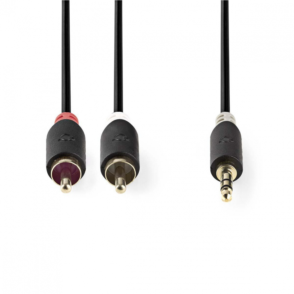 Nedis CAB-W22200 3.5mm - 2xRCA lydkabel for stereo