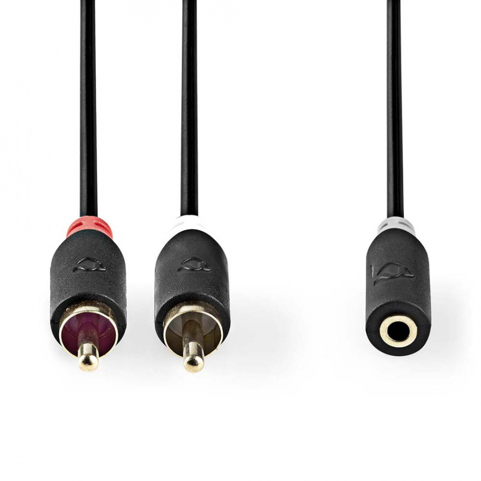 Nedis CAB-W22255 adapterkabel 3,5 mm hunn-RCA hann 0,2 meter