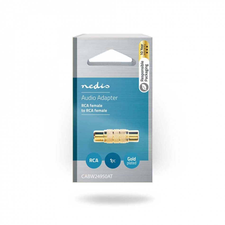 Nedis CAB-W24950AT mono lydadapter RCA hunn-hunn, stykk