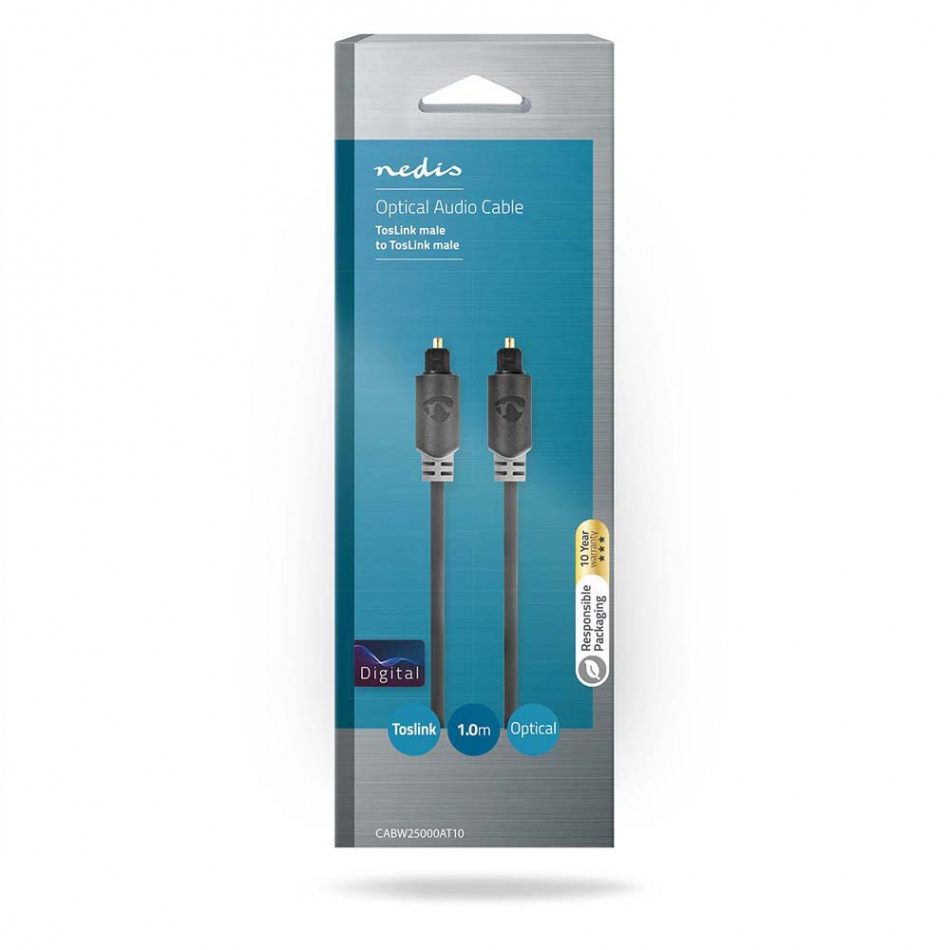 Nedis CAB-W25000 optisk lydkabel Toslink