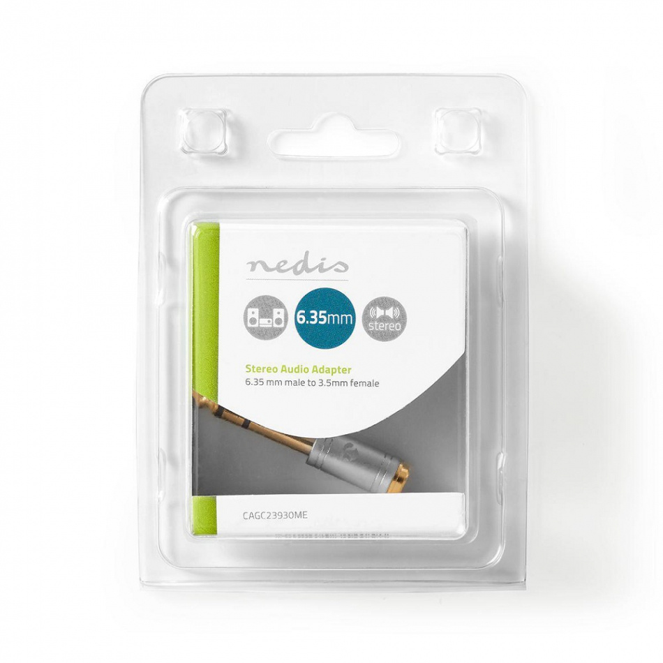 Nedis CAGC23930ME, stereoadapter Tele 6.35mm hann - 3.5mm hunn