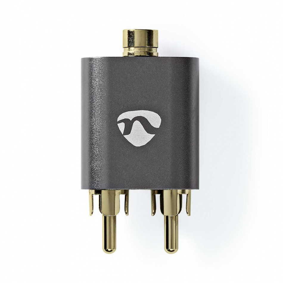 Nedis CATB22255AL, stereoadapter 3.5mm hunn -> 2RCA hanner