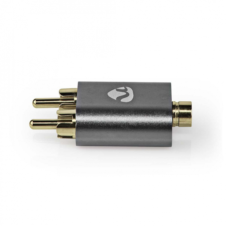 Nedis CATB22255AL, stereoadapter 3.5mm hunn -> 2RCA hanner