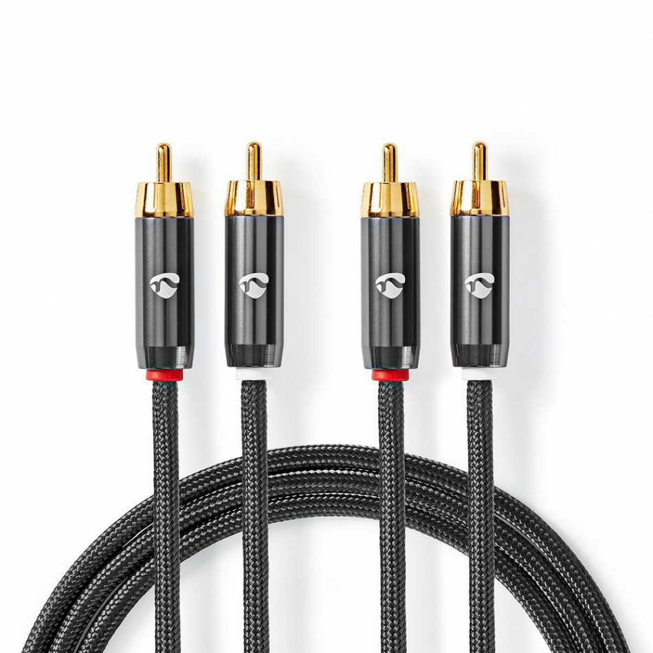 Nedis CAT-B24000 RCA lydkabel, 1 meter