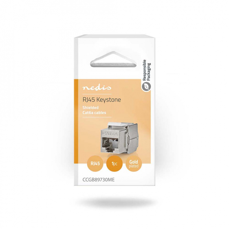 Nedis Keystone RJ45 Hunn for skjermede CAT6a S/FTP-kabler