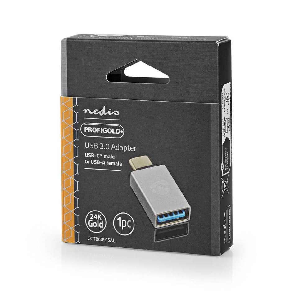 Nedis Profigold CCT-B60915AL adapterplugg USB-C -> USB-A