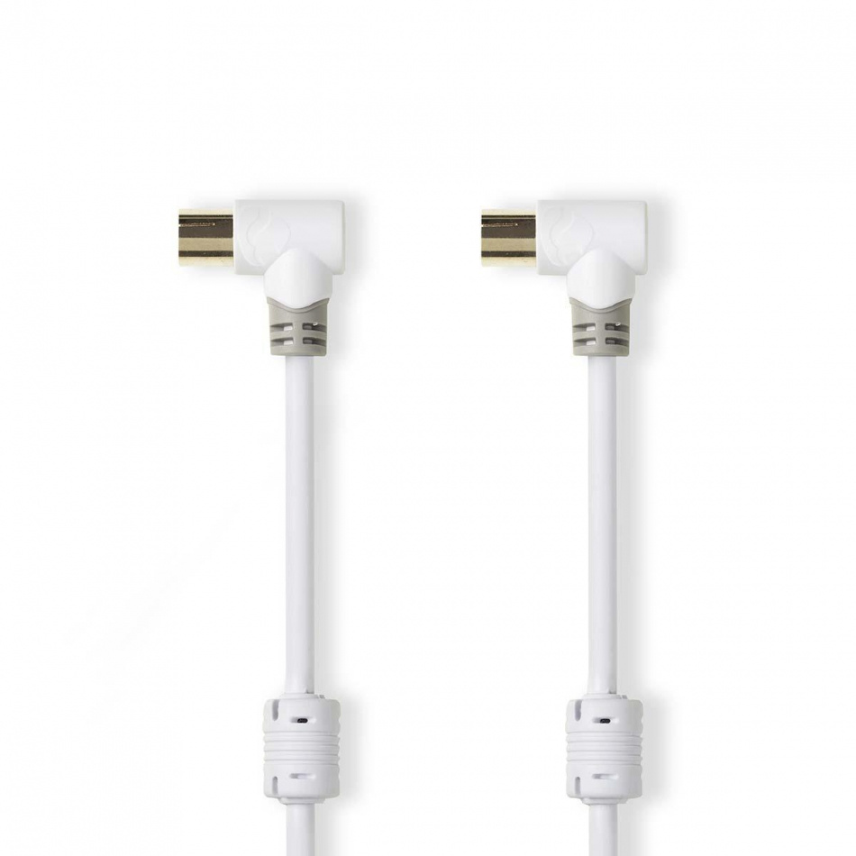 Nedis CSBW40010, 75 Ohm koaksial antennekabel med vinklete kontakter