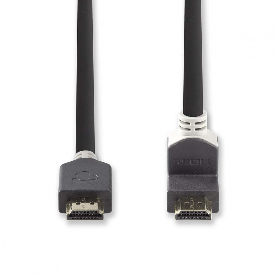 Nedis HDMI-kabel med Ethernet & vinklet kontakt, 2 meter