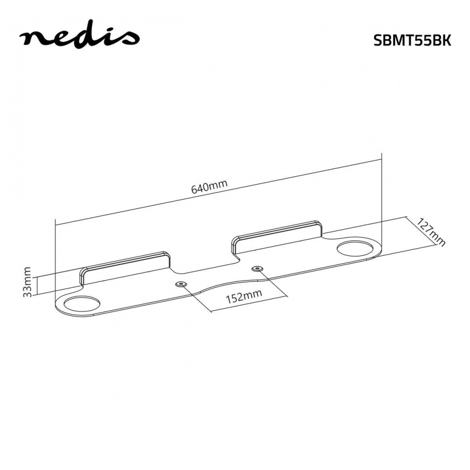 Nedis SBMT-55BK veggfeste til Sonos Beam (gen2)