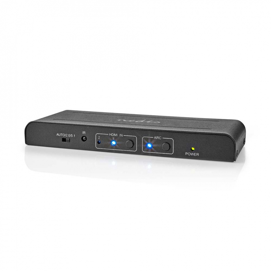 Nedis HDMI Extractor V-EXT3480, HDMI->optisk eller analog 3.5mm / RCA