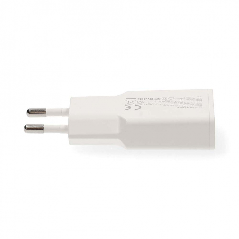 Nedis WCH-A20 GaN-vegglader 20 Watt inkl. USB-C-kabel, hvit