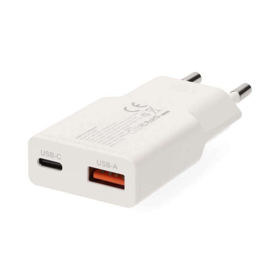 Nedis WCH-A30 GaN-vegglader 30 Watt, hvit