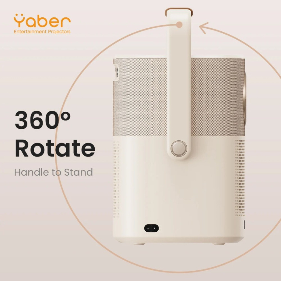 Yaber T2 Plus GTV, bærbar Full HD-projektor med Sound by JBL og batteridrift