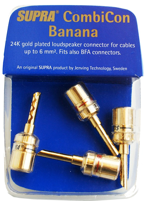 Supra Combicon Banana, 4-pakning banankontakter