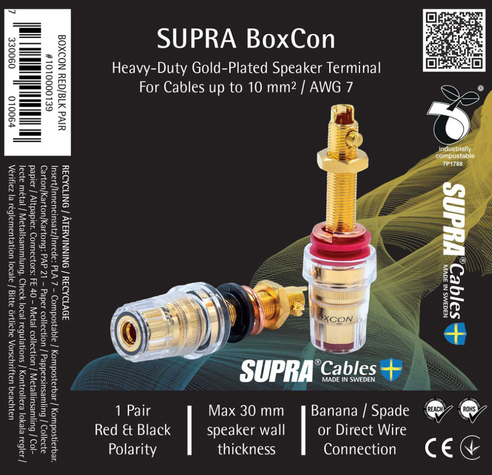 Supra Boxcon chassiskontakter, 1 par