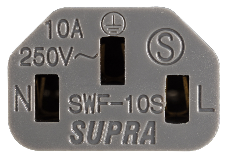 Supra Lorad 2.5 SPC strømkabel 10 Ampere, rett støpsel