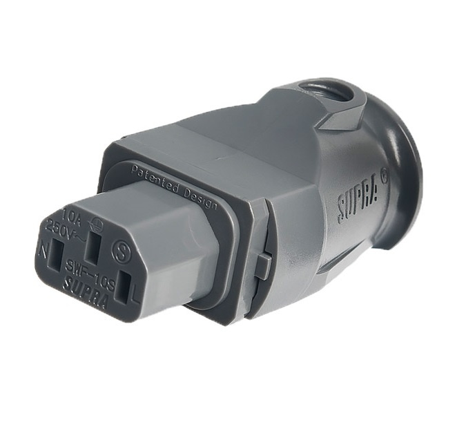 Supra Lorad 2.5 MKII strømkabel 10 Ampere, rett støpsel 1 meter