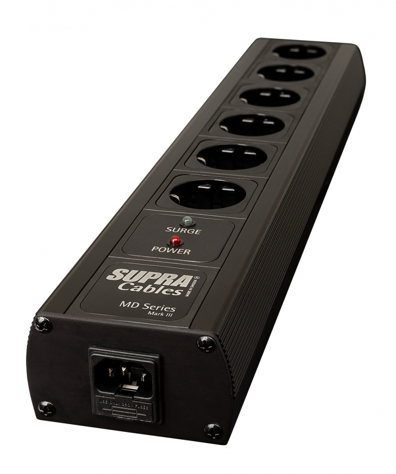 Supra MD06-SPC SP MK3.1 grenuttak med NIF-filter & overspenningsvern, Black Edition