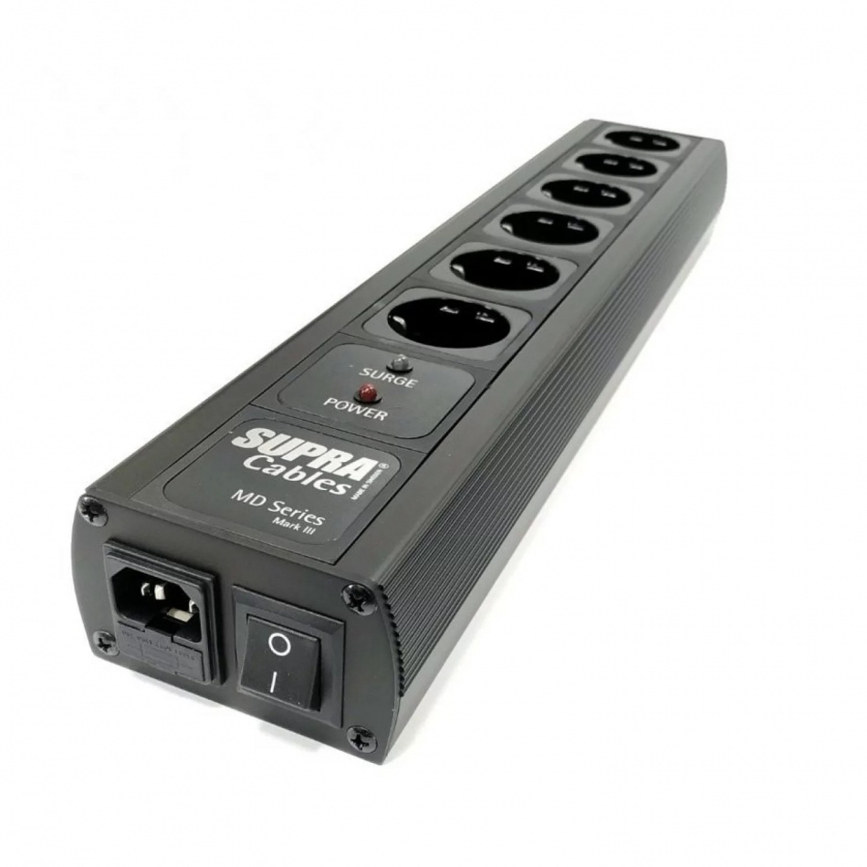 Supra MD06-SPC SP MK3.1 Switch, grenuttak med NIF-filter, overspenningsvern & strømbryter, Black Edition