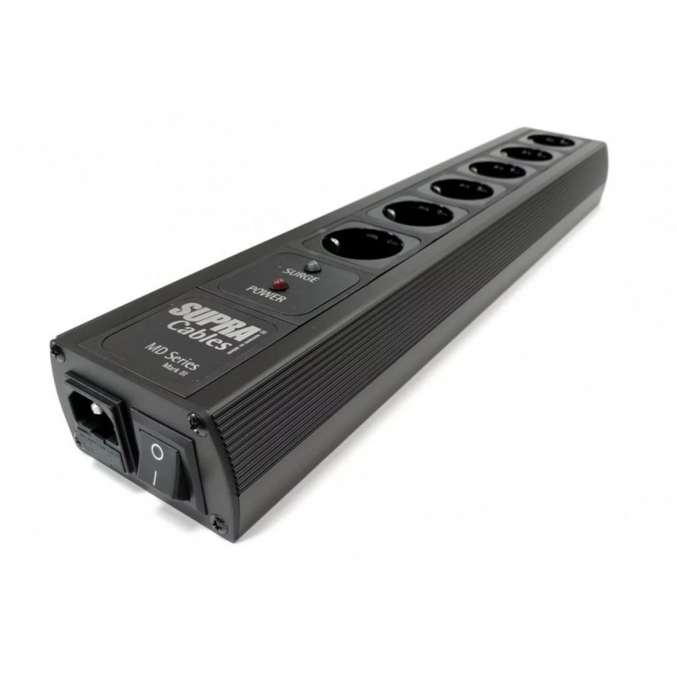 Supra MD06-SPC SP MK3.1 Switch, grenuttak med NIF-filter, overspenningsvern & strømbryter, Black Edition