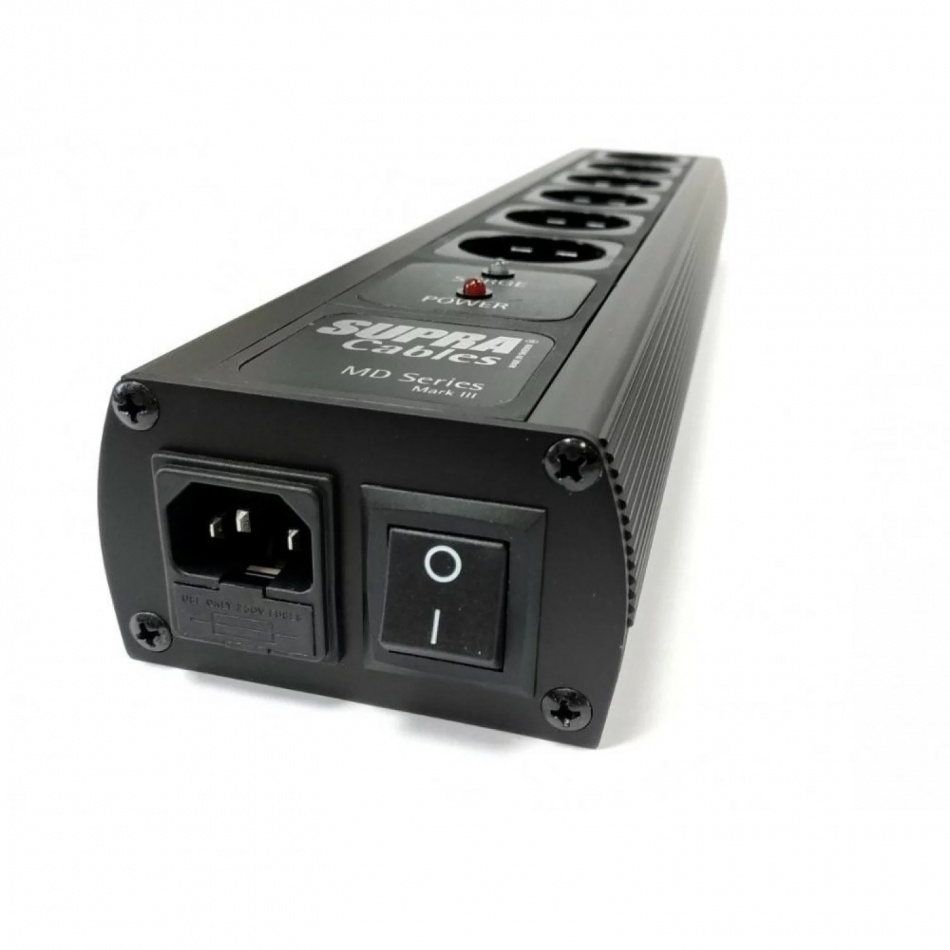 Supra MD06-SPC SP MK3.1 Switch, grenuttak med NIF-filter, overspenningsvern & strømbryter, Black Edition