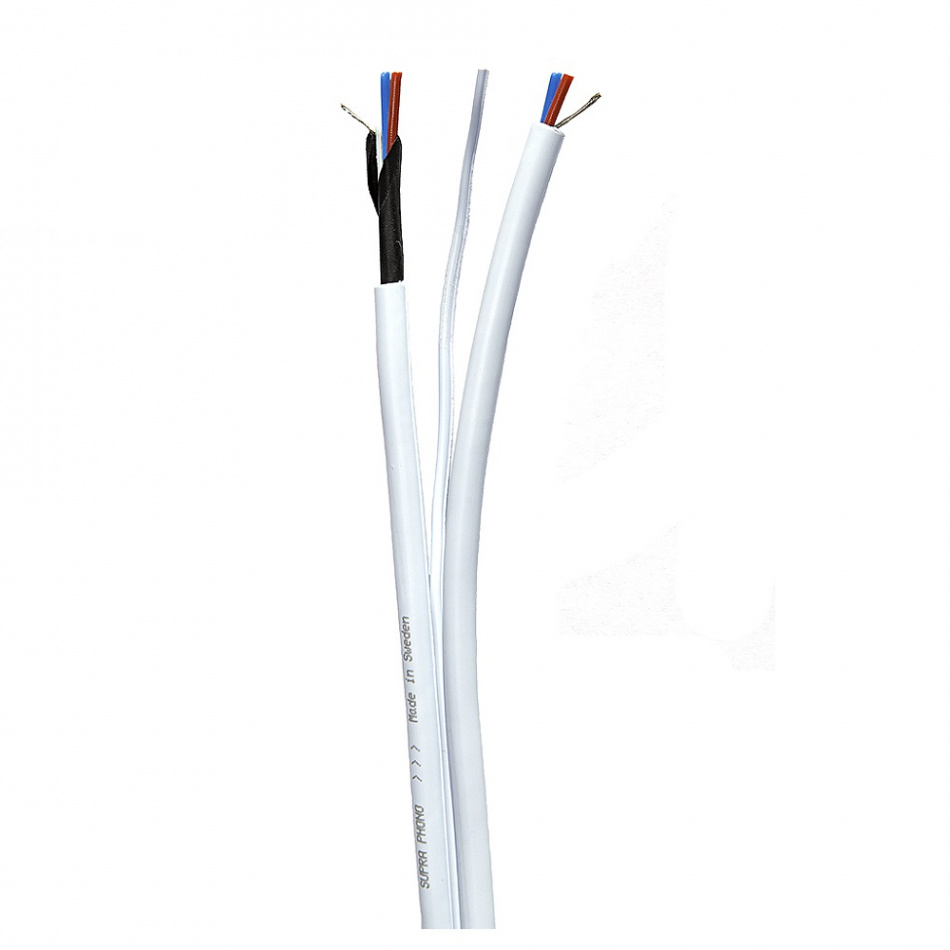 Supra Phono-2 lydkabel med jordleder, metervare