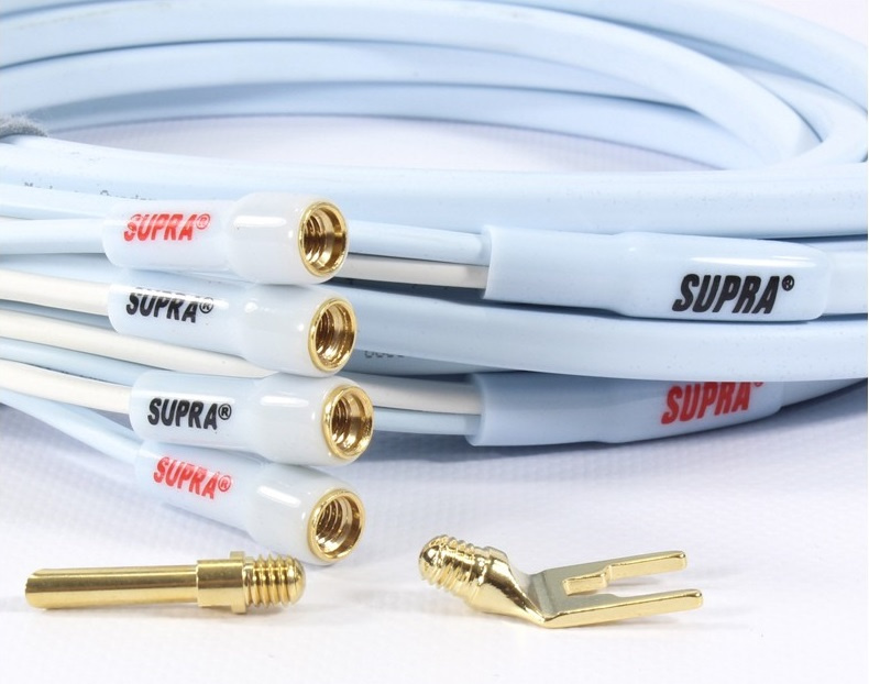 Supra PLY 3.4 Combicon, høyttalerkabel stereopar isblå