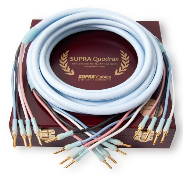 Supra Quadrax Combicon Bi-Amp, høyttalerkabel stereopar