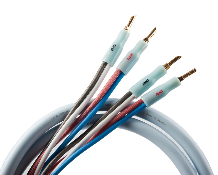 Supra Quadrax Combicon Single-Wire, høyttalerkabel stereopar