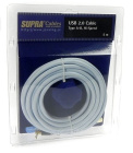 Supra USB 2.0 A-B, USB-kabel 2 meter Supra USB 2.0 A-B, USB-kabel 2 meter