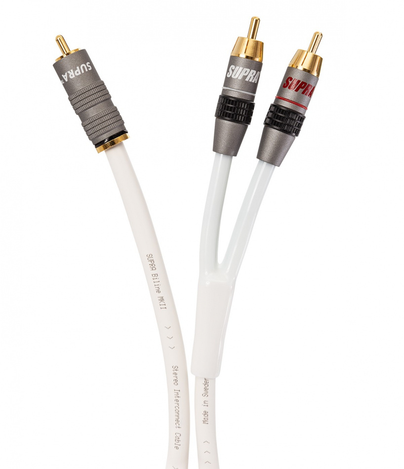 Supra Y-Link, subwooferkabel hvit