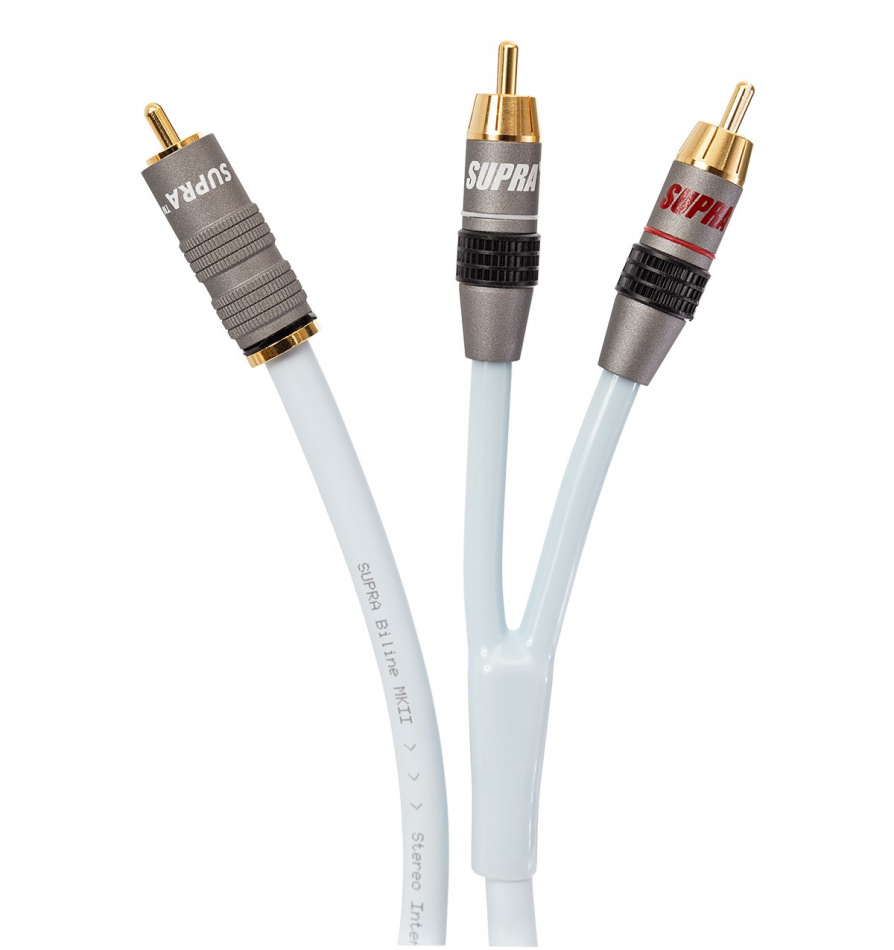 Supra Y-Link, subwooferkabel, isblå