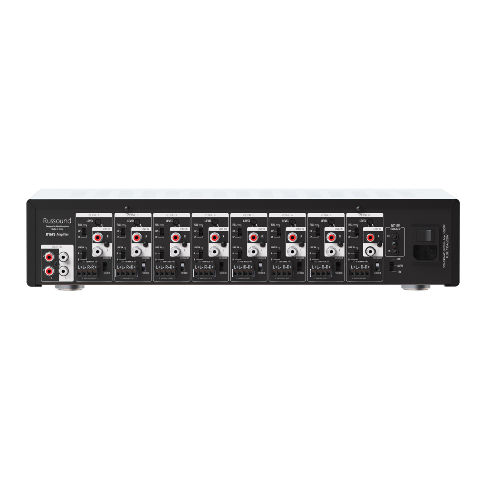 Russound D1675 multisonforsterker med 16-kanaler & høy-/lavpassfilter