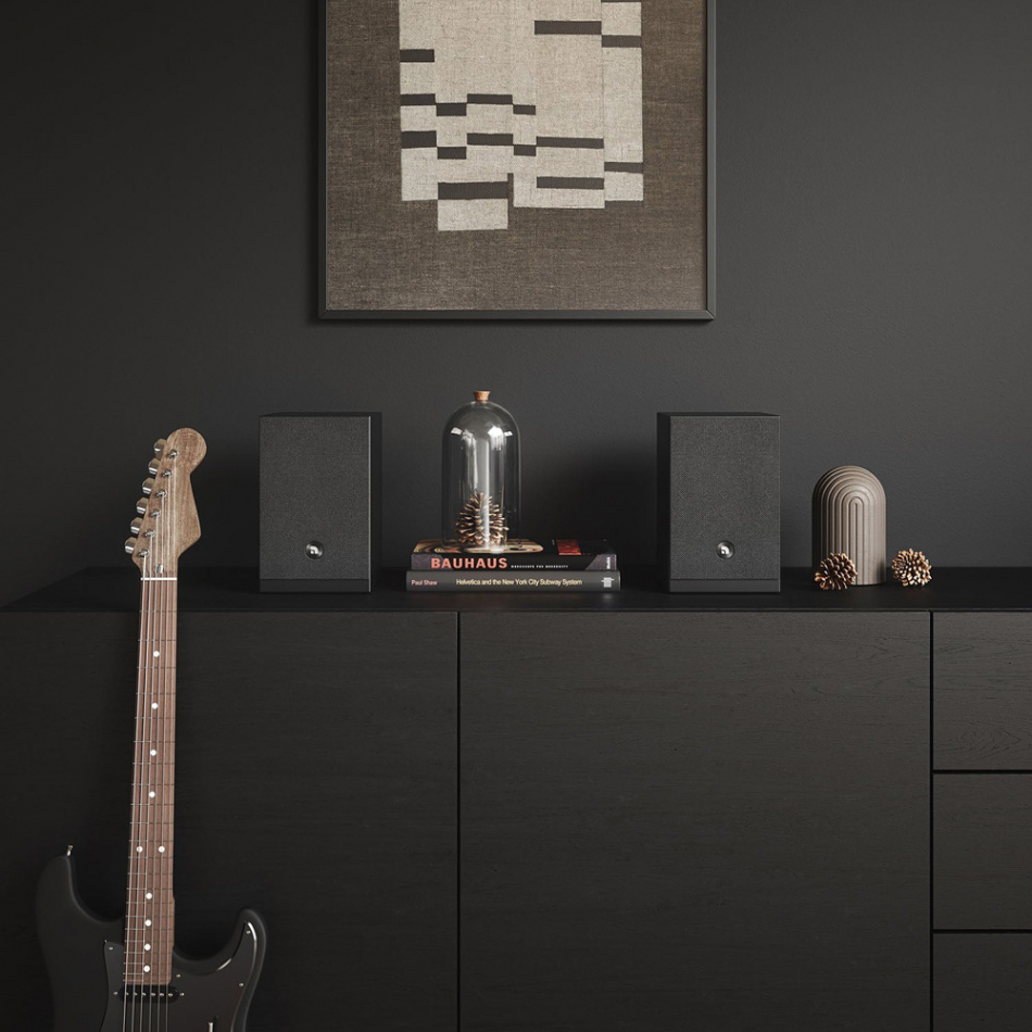 Audio Pro A28 W strømmingshøyttaler drevet av Linkplay med HDMI ARC, svart par
