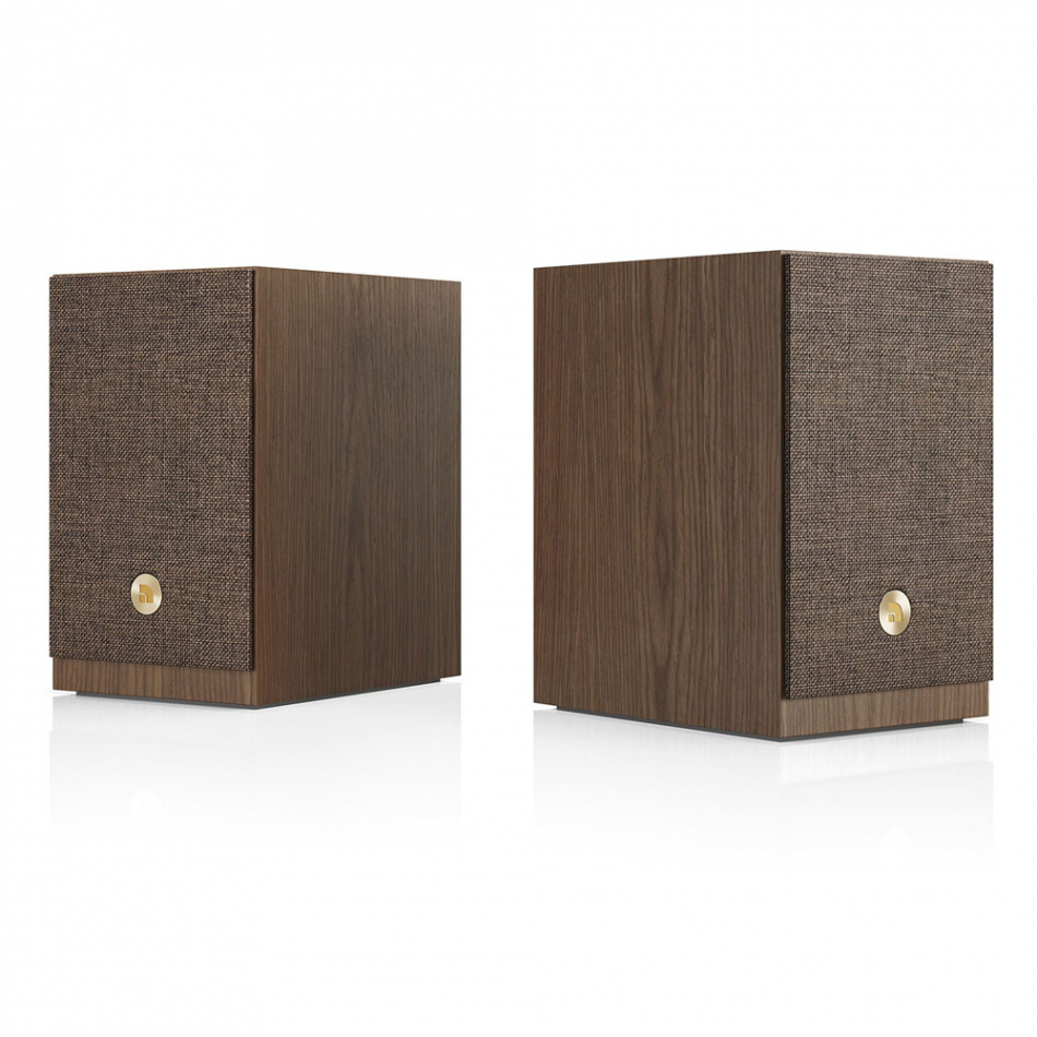 Audio Pro A28 W strømmingshøyttaler drevet av Linkplay med HDMI ARC, valnøtt par