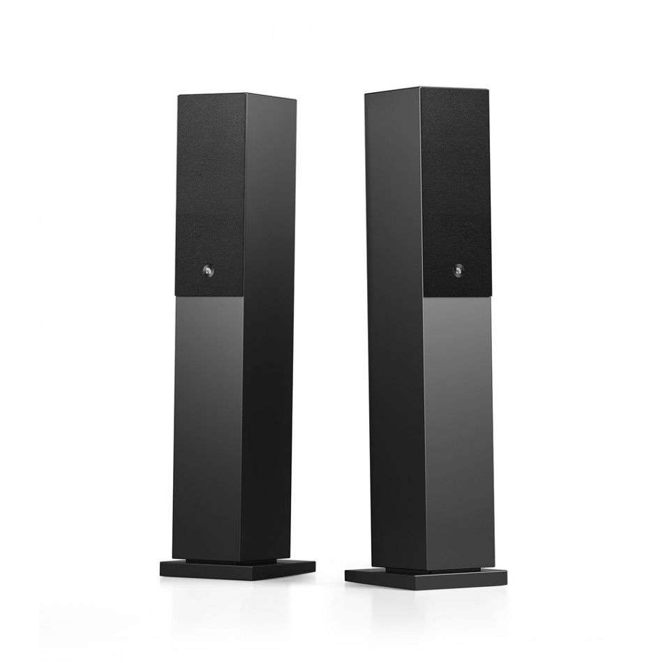Audio Pro A38 W strømmingshøyttaler drevet av Linkplay med HDMI ARC, svart par