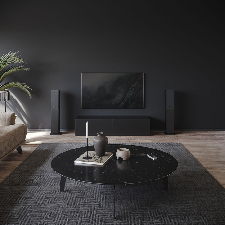 Audio Pro A38 W strømmingshøyttaler drevet av Linkplay med HDMI ARC, svart par