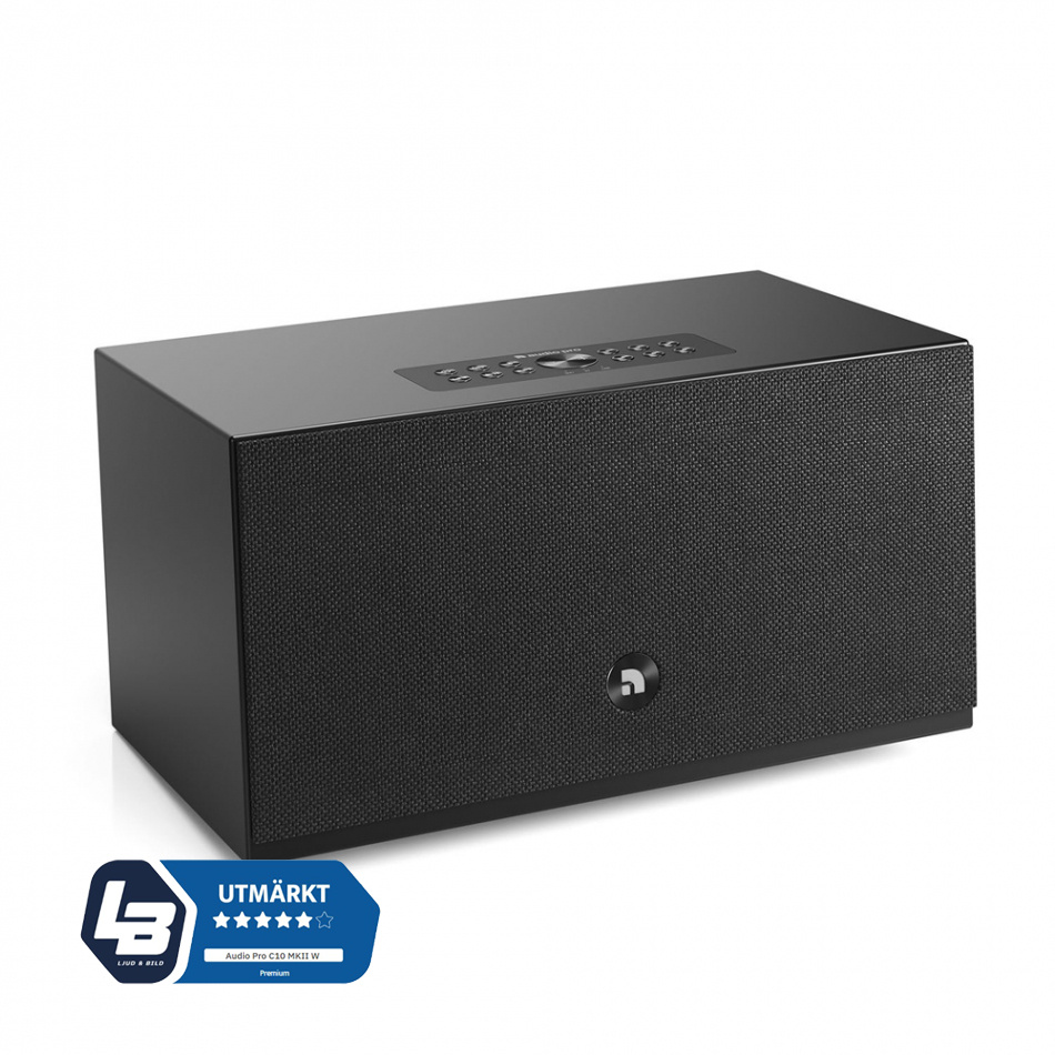 Audio Pro C10 MKII W WiFi-høyttaler med Chromecast & AirPlay 2, svart