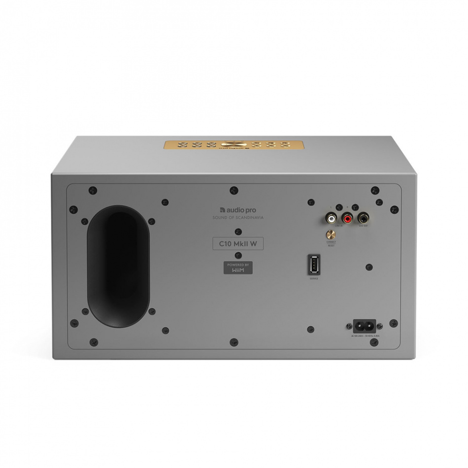 Audio Pro C10 MKII W WiFi-høyttaler med Chromecast & AirPlay 2, grå