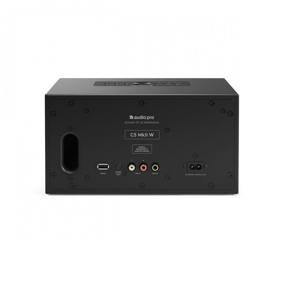 Audio Pro C5 MKII W WiFi-høyttaler med Chromecast & AirPlay 2, svart